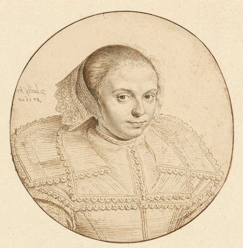 女人的肖像`Portrait of a Woman (1629) by David Bailly
