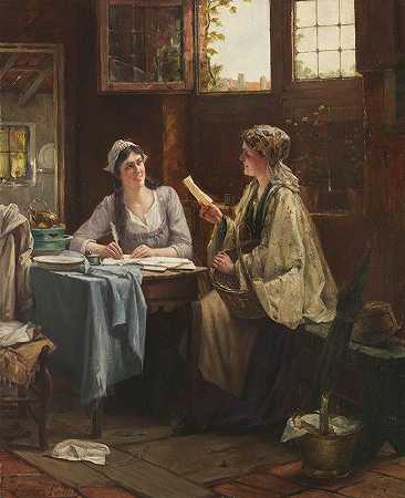 信`The letter (ca.1880~90) by Edward Antoon Portielje