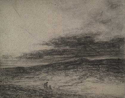 景观`Landscape (ca. 1830) by Georges Michel