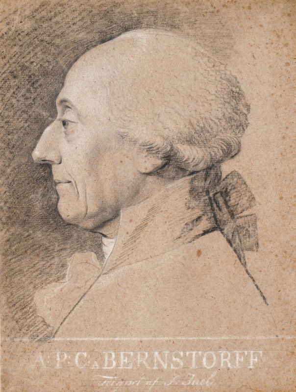 政治家A.P.伯恩斯托夫画像`Portræt af statsmanden A.P. Bernstorff (1795 – 1798) by Jens Juel