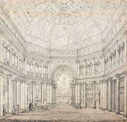 佛罗伦萨浸信会`Florenz Baptisterium by Domenico Quaglio
