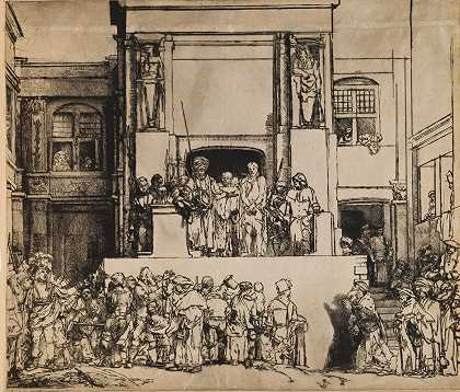 基督被呈现给人民（Ecce Homo）`Christ Presented to the People (The Ecce Homo) (1655) by Rembrandt van Rijn