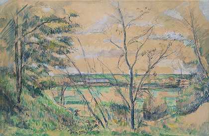 在瓦兹山谷`In the Oise Valley (1878–80) by Paul Cézanne