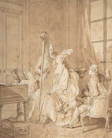 完美和谐`Perfect Harmony (1776) by Jean Michel Moreau the Younger