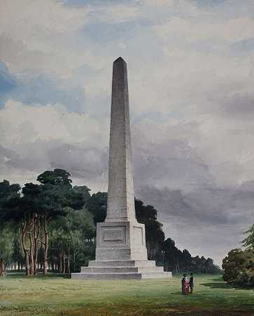 纪念碑，布朗斯格罗夫，利基`The Monument, Bromsgrove, Lickey (1852) by Elijah Walton