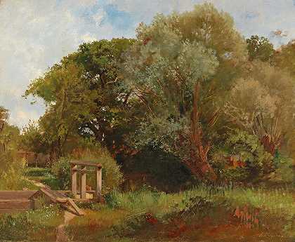 在磨坊堰边`By the Mill Weir by Ernestine von Kirchsberg
