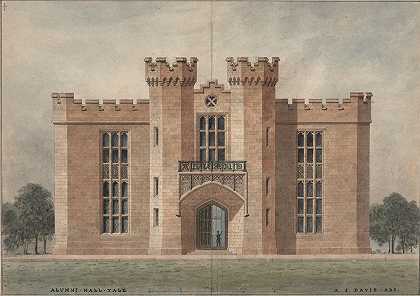 耶鲁校友之家`Yale Alumni House (1853) by Alexander Jackson Davis
