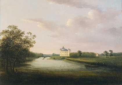 Strömsholm的主题`Motiv från Strömsholm (1814) by Pehr Gustaf von Heideken