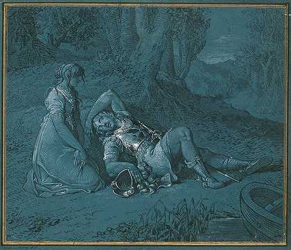 里纳尔多和阿米达——阿米登的爱`Rinaldo und Armida – Armidens Liebe (1805) by Johann Peter Krafft