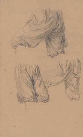 圣马提亚行凶者的裤子研究圣马提亚殉道`Studies of pants of the assailants of St. Matthias to the painting Martyrdom of St. Matthias (1866~1867) by Józef Simmler