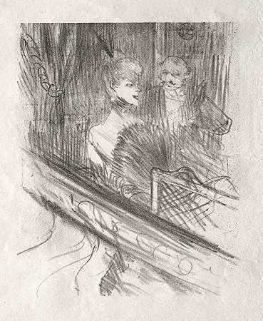 西奈山脚下：摩西男爵`Au pied du Sinaï: Le Baron Moïse (1898) by Henri de Toulouse-Lautrec