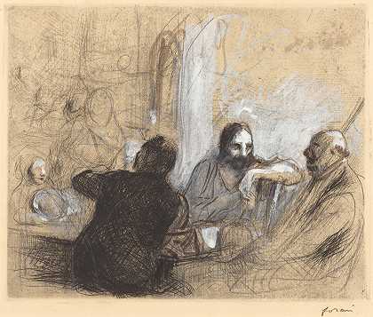 艾玛斯朝圣者`Pilgrims at Emmaus (1912~1913) by Jean-Louis Forain