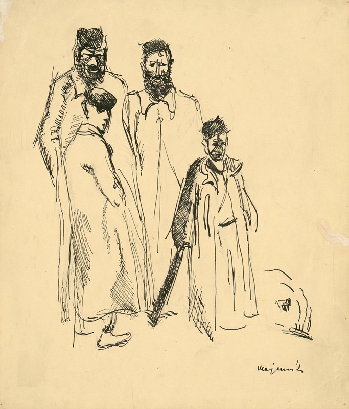 为短篇小说《智者》作画她来自塞尔玛·拉格尔夫`Drawing for the Short Story The Wise Mens Well from Selma Lagerlöf (1930~1939) by Cyprián Majerník