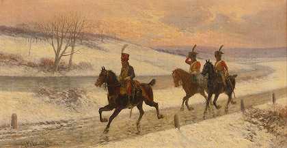 拿破仑马队`Napoleons cavalry by Jan Van Chelminski