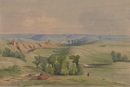 靠近老鼠河`Near Mouse River (1854) by John Mix Stanley