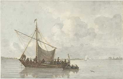 河面`Riviergezicht (1786 ~ 1850) by Gerrit Lamberts