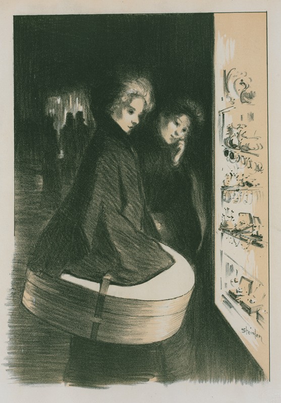 DES原始图纸主控形状显示`Dessin original pour les Maîtres de lAffiche (1898) by Théophile Alexandre Steinlen