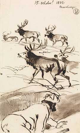 《猎鹿者》，1852年10月15日`The Deer~Stalker, Oct. 15, 1852 (1852) by Sir Edwin Henry Landseer