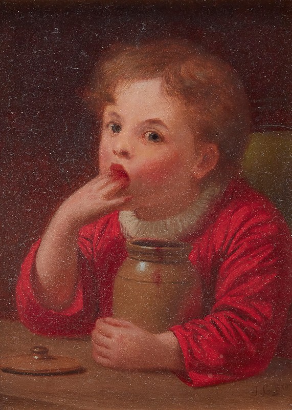手指先于叉子`Fingers Before Forks (circa 1860~1864) by John George Brown