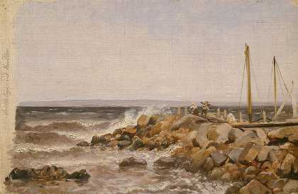 来自瑞典的库伦`From Kullen in Sweden (1868) by Adolph Tidemand