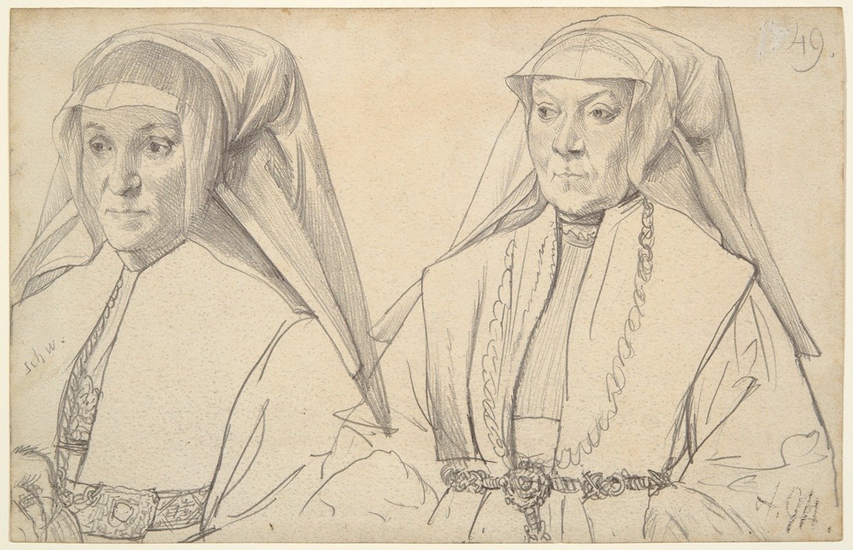 姐妹（修女）`Schwestern (Nuns) (1849) by Adolph Menzel