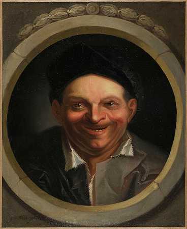 肖像d乌里耶`Portrait dun rieur (1776) by François-Simon Perillon