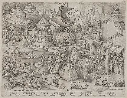 七大恶习`The seven vices (1558) by Pieter van der Heyden