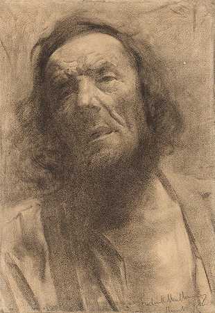 人头`Head of a Man (1884) by Frederick William MacMonnies
