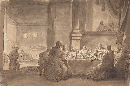 最后的晚餐`The Last Supper (17th century) by Claes Cornelisz. Moeyaert