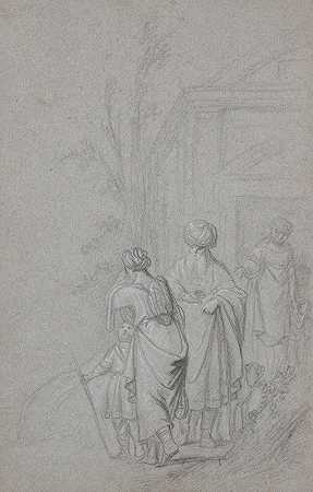 亚伯拉罕驱逐夏甲和以实玛利`Abraham Casting Out Hagar and Ishmael (c. 1630s~1650s) by Pieter Fransz. de Grebber