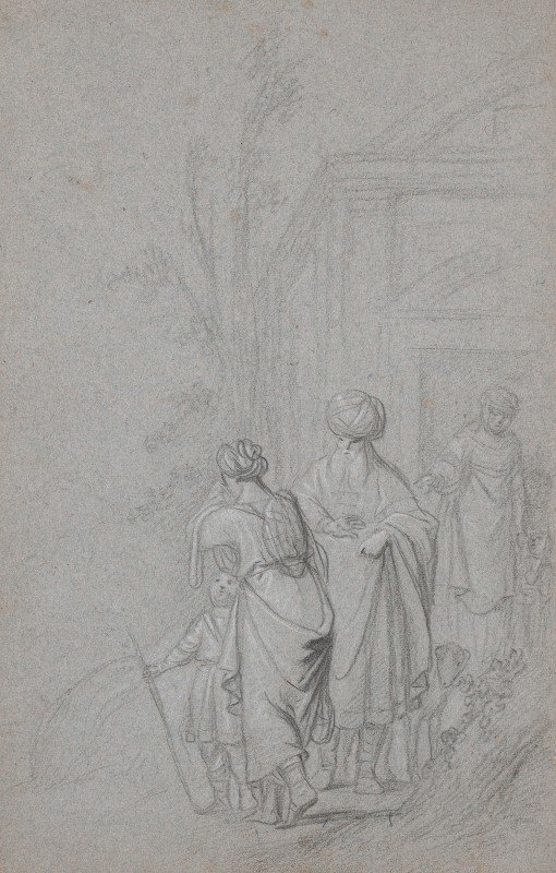 亚伯拉罕驱逐夏甲和以实玛利`Abraham Casting Out Hagar and Ishmael (c. 1630s~1650s) by Pieter Fransz. de Grebber