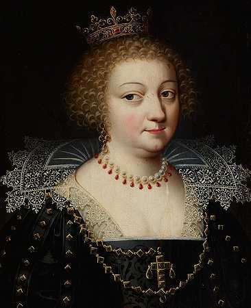 奥地利安妮女王肖像（1601-1666）`Portrait of Queen Anne of Austria (1601–1666) (1620~1630)