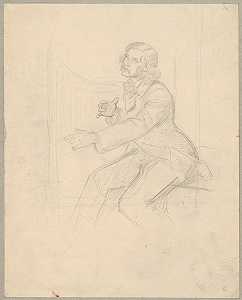 对这幅画的研究大卫王弹琴`
Study to the painting King David playing the harp (1855)  by Józef Simmler