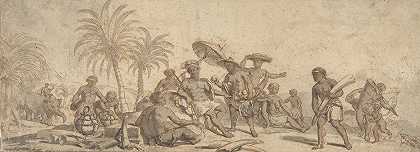 非洲风光`Scene of Africa (early 17th century) by Pieter van Laer