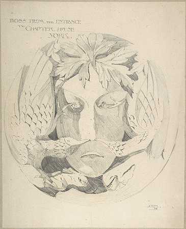 纽约州查普豪斯的老板`Boss from Chapter House, York (1886) by Eleanor Mercer