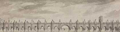 伦敦桥`London Bridge by Samuel Wale