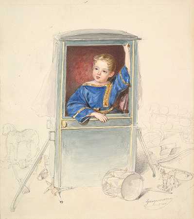 保罗·克莱门斯·冯·梅特涅王子小时候就被包围了`Prince Paul Clemens von Metternich as a Child, Surrounded by Toys (1841) by Toys by Rudolf Gaupmann