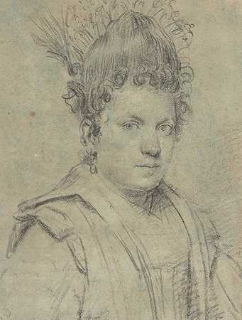 女人的肖像`Portrait of a Woman by Ottavio Leoni