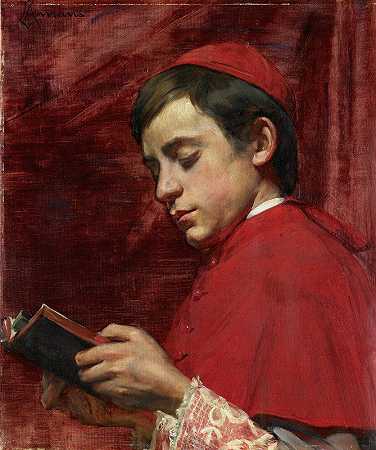 读唱诗班男孩`Reading Choir Boy by Louise Amans