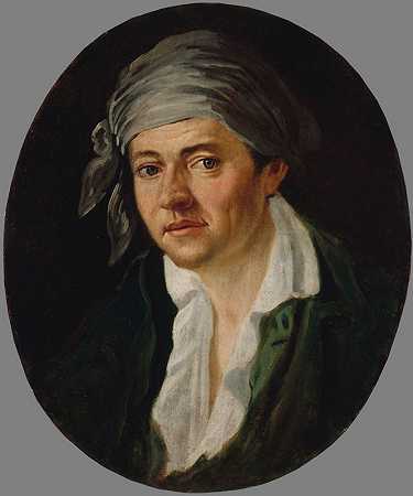 假定的肖像伯尼尔建筑师`Portrait présumé de larchitecte Bernier (1793) by Jerome-Martin Langlois