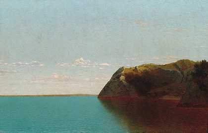 纽波特岩`Newport Rocks (1872) by John Frederick Kensett