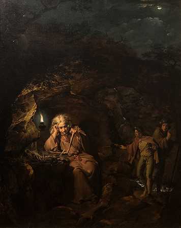 哲学家`A philosopher by lamplight by lamplight by Joseph Wright of Derby