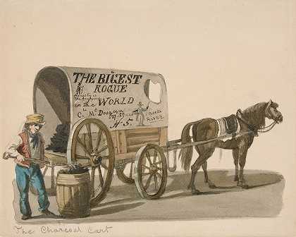 木炭车`The Charcoal Cart (ca. 1840) by Nicolino Calyo