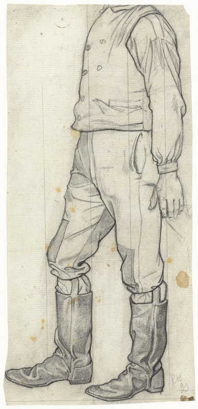 穿着靴子的站立男子（无头）`Staande man (zonder hoofd) met laarzen (1899) by Richard Nicolaüs Roland Holst