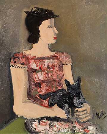 一个年轻女孩的肖像`Portrait d´une jeune fille (1929) by Helmut Kolle
