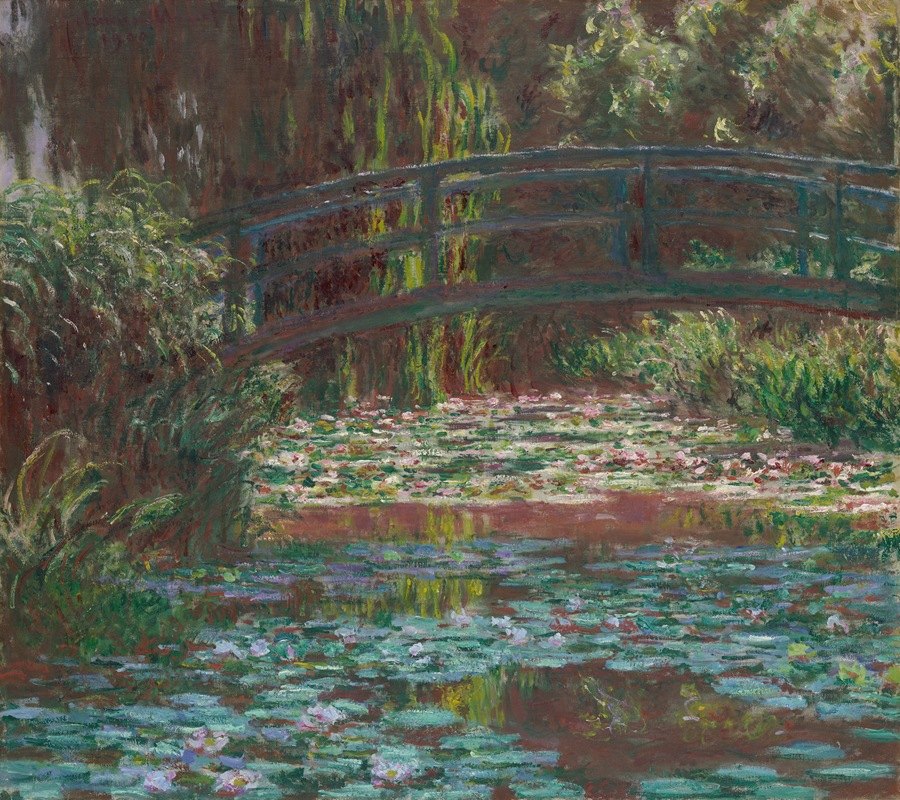睡莲池`Water Lily Pond (1900) by Claude Monet