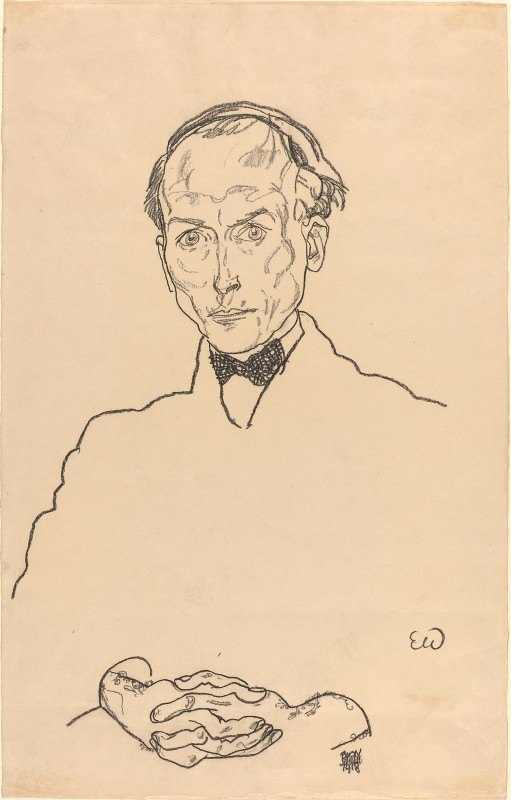 恩斯特·瓦格纳博士`Dr. Ernst Wagner (1918) by Egon Schiele