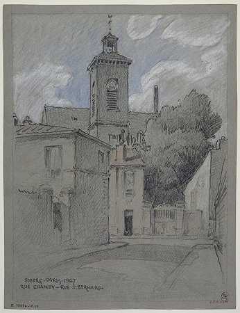 桑兹街和圣伯纳德街`Rue Chanzy et rue Saint~Bernard (1927) by Ferdinand Boberg