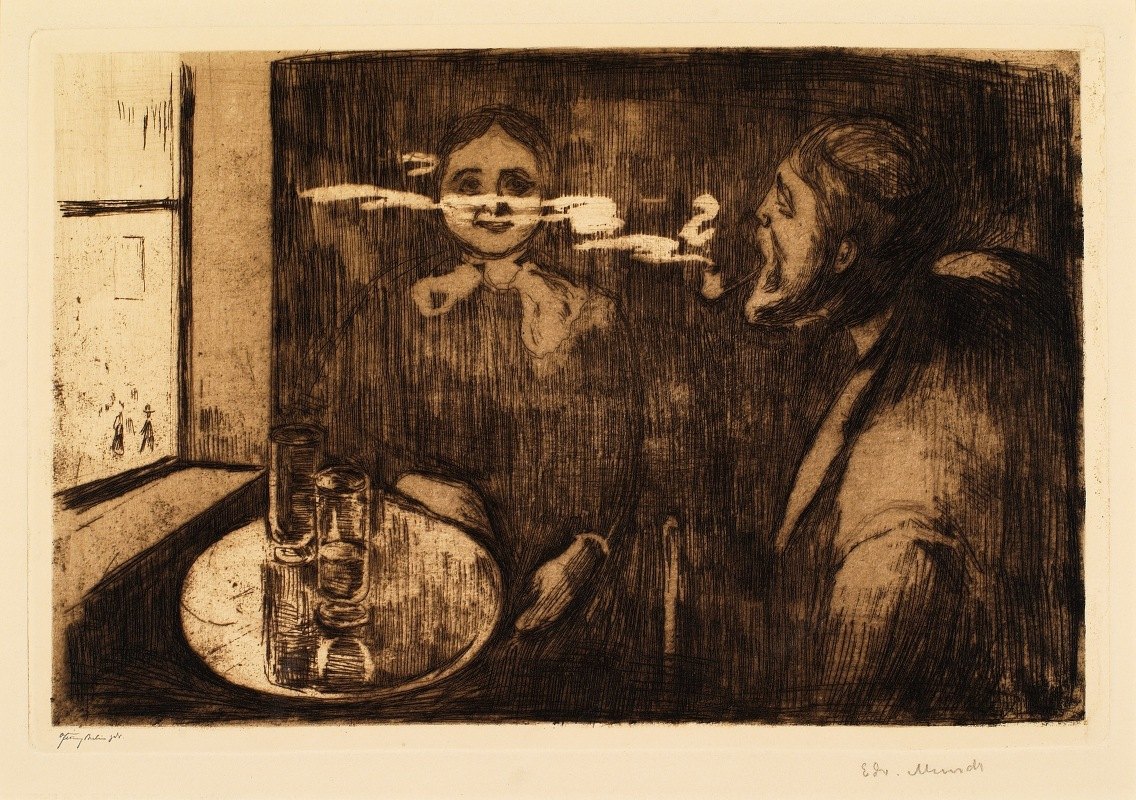 一对一`Tête~à~tête (1984) by Edvard Munch