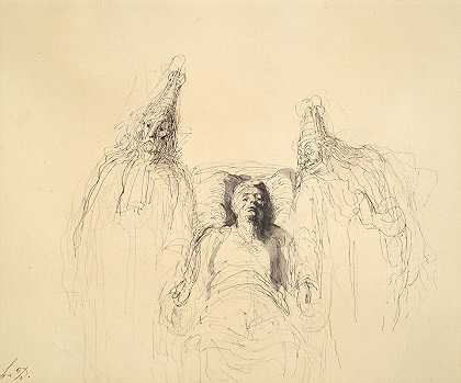 假想的病人`The Imaginary Invalid by Honoré Daumier